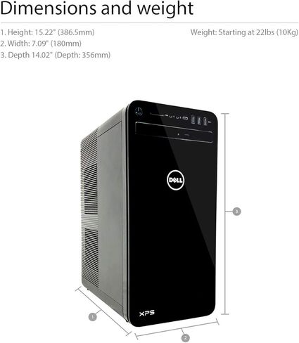 Dell XPS 8930 Tower Desktop-8th Gen. Intel Core i7-8700 6-Core up to 4.60 GHz,32GB DDR4 Memory,512GB SSD+4TB SATA Hard Drive,4GB Nvidia GeForce GTX 1050Ti,DVD Burner,Windows 10,Black Renewed in Saudi Arabia