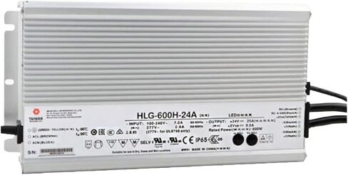 HLG-600H-24A 24V 25A 600W DRIVER IP65 عالية الكفاءة لخليج LED High ، إضاءة موقف للسيارات in Saudi Arabia