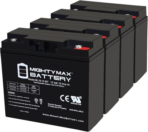 Mighty Max Battery 12V 18AH SLA INT Replacement Battery for APC SmartUPS 2200XL - 4 Pack in Kuwait