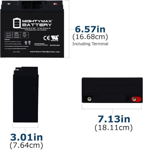 Mighty Max Battery 12V 18AH SLA INT Replacement Battery for APC SmartUPS 2200XL - 4 Pack in Kuwait