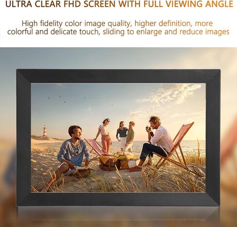 13.3 بوصة WIFI إطار الصورة الرقمية ، 1280 × 800 إطار صورة سحابة ذكية مع شاشة لمس LCD لمكتب غرفة المعيشة المنزلية ، 1G DDR3 32GB ، شارك الصور عبر التطبيق (قابس الولايات المتحدة) in Saudi Arabia
