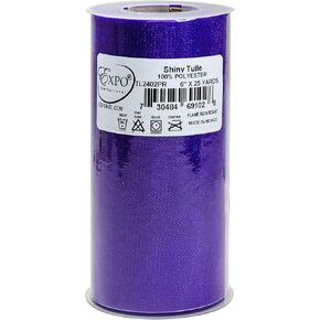 Expo Shiny Tulle Spool of 25-Yard, White in Kuwait