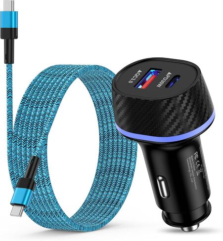 48W Samsung A36 Car Charger USB C Fast for Samsung Galaxy A17/A16 5G/A36/S25 EDGE/S25 ULTRA/S24 FE/S23/S22/Z FLIP 7/FLOY 7 ، CAR CAR TYPE CAR FAST DUAL in Kuwait