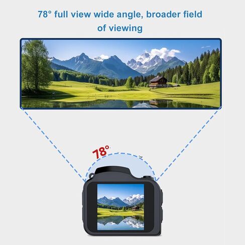 Small Digital Camera 64MP 4K, 19 Retro Filters & 78° Wide Angle, 1.54" Screen with Fill Light, Keychain Portable for Travel (Black) in Kuwait