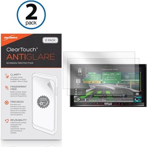 واقي شاشة Boxwave متوافق مع Pioneer AVIC-8200NEX-Cleartouch Anti-Glare (2 pack) ، Skin Matte Milber in Kuwait