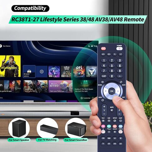 RC38T1-27 WDZP استبدال التحكم عن بُعد جديد لسلسلة Bose Lifestyle Series 38/48 AV38/AV48 in Kuwait