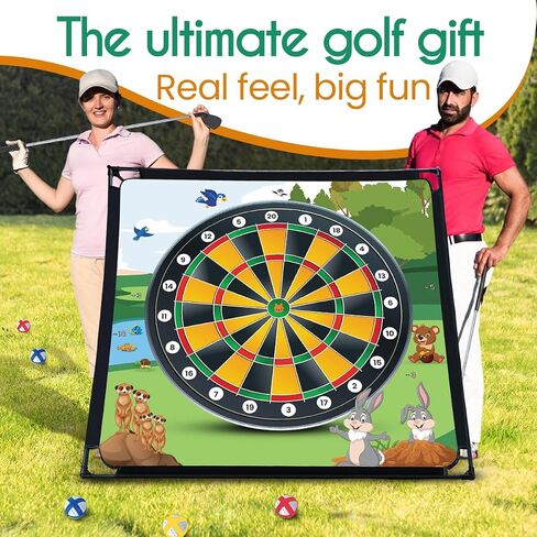 Golf Chipping Game Mat - Chip Games Sticky Practice Golf Game Set for Adults Kids Indoor Outdoor Backyard Garden Party - New Practice Golf Balls Putting Pitching Hitting Casual Golf Play Fun Mat in Saudi Arabia