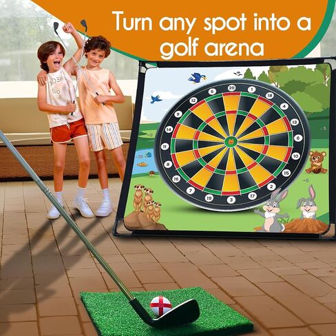 Golf Chipping Game Mat - Chip Games Sticky Practice Golf Game Set for Adults Kids Indoor Outdoor Backyard Garden Party - New Practice Golf Balls Putting Pitching Hitting Casual Golf Play Fun Mat in Saudi Arabia