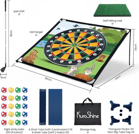 Golf Chipping Game Mat - Chip Games Sticky Practice Golf Game Set for Adults Kids Indoor Outdoor Backyard Garden Party - New Practice Golf Balls Putting Pitching Hitting Casual Golf Play Fun Mat in Saudi Arabia