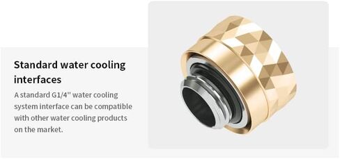 Barrow Dazzle G1/4" to 14mm Hard Tubing Compression Fitting, For 14mm OD Rigid Tubing, TDKN-T14 (Gold) in Saudi Arabia