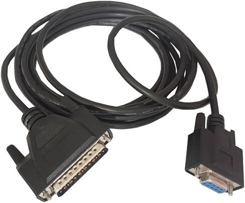 Machining Center Data Transmission Cable CNC Machine and Computer Communication Connection RS232 Communication Cable 9-Hole to 25-pin Transmission Cable Black : 20 Meters in Saudi Arabia