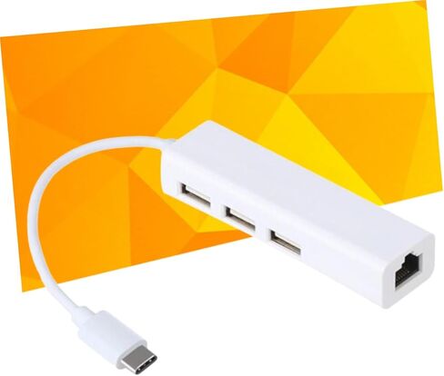 Gadpiparty 3pcs متعدد الوظائف نوع C إلى Ethernet Hub 3 موصلات محاور USB 2.0 لأجهزة الكمبيوتر المحمولة in Kuwait