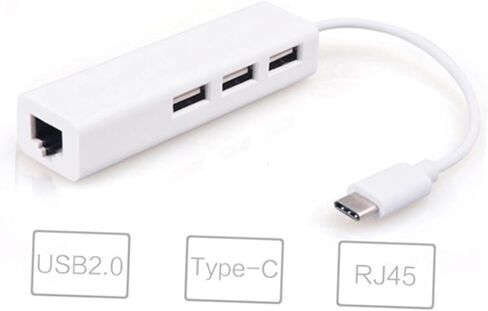 Gadpiparty 3pcs متعدد الوظائف نوع C إلى Ethernet Hub 3 موصلات محاور USB 2.0 لأجهزة الكمبيوتر المحمولة in Kuwait