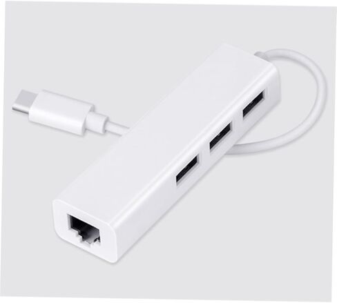 Gadpiparty 3pcs متعدد الوظائف نوع C إلى Ethernet Hub 3 موصلات محاور USB 2.0 لأجهزة الكمبيوتر المحمولة in Kuwait
