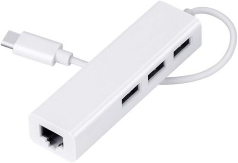 Gadpiparty 3pcs متعدد الوظائف نوع C إلى Ethernet Hub 3 موصلات محاور USB 2.0 لأجهزة الكمبيوتر المحمولة in Kuwait