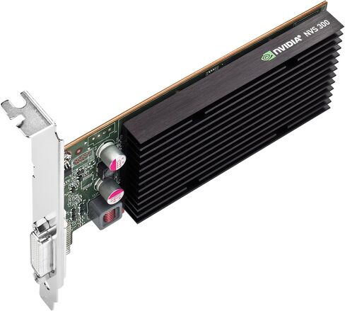 NVIDIA NVS 300 بواسطة PNY 512MB GDDR3 PCI Express Gen 2 X1 DMS-59 إلى لوحة رسومات الأعمال الاحترافية DVI-I SL أو VGA ، VCNVS300X1-PB in Saudi Arabia