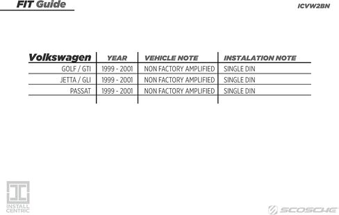 SCOSCHE VW2350MX DIN Radio Radio Thase Kit مع جيب متوافق مع مركبات Select 2002-05 Volkswagen - مجموعة تركيب ستيريو ما بعد البيع - لا تتناسب مع Double Din - انظر Fit Image in Saudi Arabia
