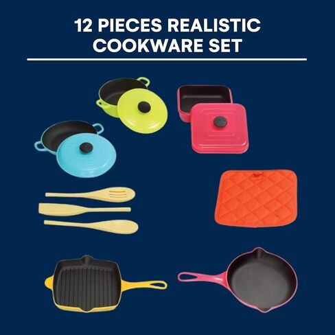 Kidzlane Kids Coffee Maker Playset - Toy Espresso Machine - Play Toy Coffee Maker and Pretend Coffee Set with Realistic Action, Light and Sound - Kids Coffee Play Real Set in Kuwait