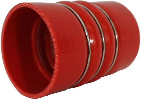 مجموعة خرطوم مبرد الهواء من TORQUE مكونة من قطعتين من السيليكون CAC مقاس 3 1/2 بوصة × 6 3/8 بوصة مع مجموعة مشابك شد ثابتة، توربو معرف 3.5 بوصة، مجموعة خرطوم مدخل الهواء والمبرد الداخلي تحل محل 20550690 لشركة فولفو وماك in Saudi Arabia