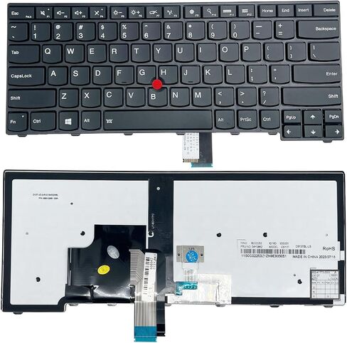 PEIDYSI استبدال لوحة مفاتيح الكمبيوتر المحمول الأمريكية متوافقة مع Lenovo Thinkpad T440 T440P T440S T431 E431 L440 T450S L440 L450 L460 L470 T431S T450 E440 E431S T460 Series مع Backlit و Point in Kuwait