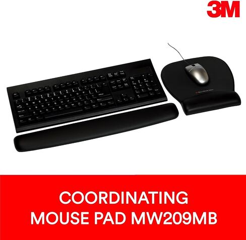 3M WR209MB لوحة مفاتيح الرغوة الراحة معصم ، قاعدة غير سوداء ، أسود in Saudi Arabia