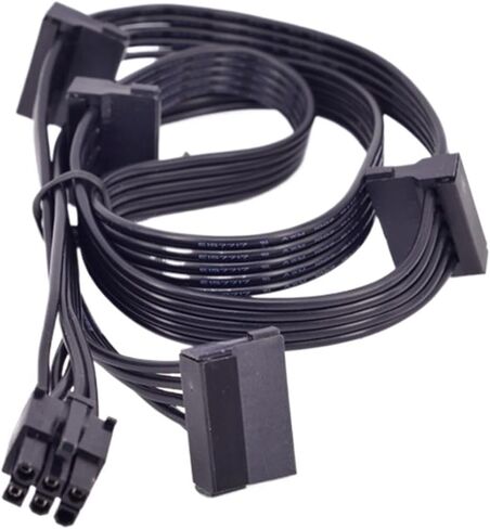 6 Pin 1 to 2 3 4 SATA 15Pin Power Supply Cable Port Multiplier for Seasonic Plus + 850FX 750FX 650FX 550FX(6pin to 4 SATA) in Saudi Arabia