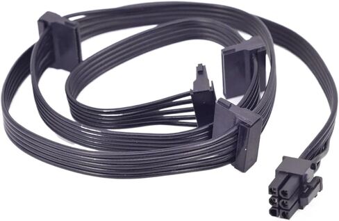 6 Pin 1 to 2 3 4 SATA 15Pin Power Supply Cable Port Multiplier for Seasonic Plus + 850FX 750FX 650FX 550FX(6pin to 4 SATA) in Saudi Arabia