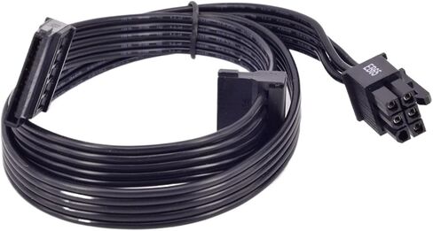 6 Pin 1 to 2 3 4 SATA 15Pin Power Supply Cable Port Multiplier for Seasonic Plus + 850FX 750FX 650FX 550FX(6pin to 4 SATA) in Saudi Arabia