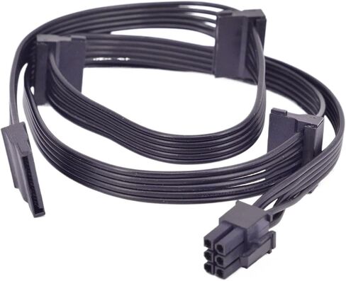 6 Pin 1 to 2 3 4 SATA 15Pin Power Supply Cable Port Multiplier for Seasonic Plus + 850FX 750FX 650FX 550FX(6pin to 4 SATA) in Saudi Arabia