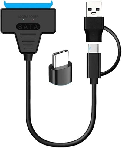 SATA إلى USB3.0/TYPE-C كابل محول ما يصل إلى 6 جيجابت في الثانية دعم السرعة 2.5 بوصة محرك الأقراص الثابتة SSD الخارجي 22 دبوس SATA III (النوع C 3.0) in Saudi Arabia