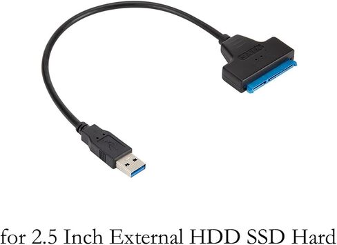 SATA to USB 3.0 USB 2.0 كابل يصل إلى 6 جيجابت في الثانية لمدة 2.5 بوصة خارجي محرك أقراص ثابتة SSD SATA 3 22 دبوس محول III (USB 3.0) in Saudi Arabia