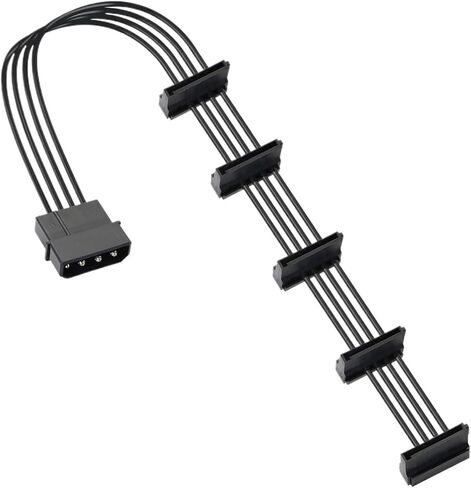 H &*igh qu> ality 1 pcs خادم كمبيوتر متين عملي 4 دبابيس IDE 1 إلى 5 SATA محول كابل الطاقة in Saudi Arabia