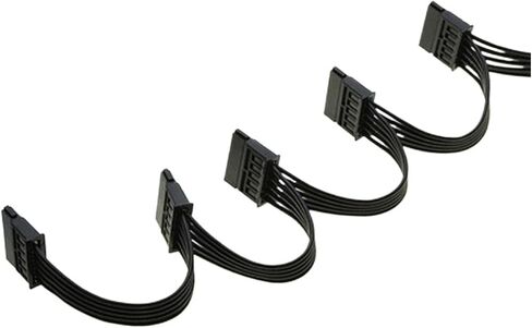 H1111Z 4pin IDE 1 to 5 SATA 15Pin Hard Drive Power Supply Splitter Cable Cord for DIY PC Sever 4-pin to 15-pin Power 60CM(IDE to 5 SATA) in Saudi Arabia