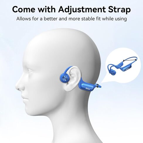 سماعات توصيل العظم-سماعات السباحة ، سماعات الأذن توصيل العظام مع وضع MP3 ذاكرة 32 جيجابايت حتى 8 ساعات من وقت اللعب بلوتوث 5.3 سماعات الرأس الجري آمنة للانتهاك تحت الماء (الأزرق الفاتح) in Kuwait