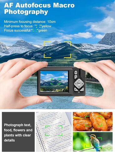 الكاميرا الرقمية-48 ميجابكسل ، FHD 1080p ، 18x Dig Zoom ، Anti-Shake ، 2.83 "LCD ، بطاقة 32 جيجابايت. كاميرا مدونة ، محمولة للسفر. in Saudi Arabia