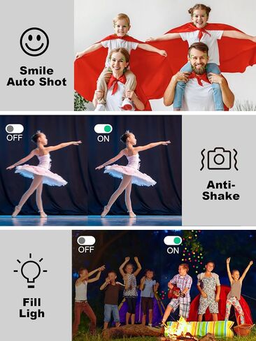 الكاميرا الرقمية-48 ميجابكسل ، FHD 1080p ، 18x Dig Zoom ، Anti-Shake ، 2.83 "LCD ، بطاقة 32 جيجابايت. كاميرا مدونة ، محمولة للسفر. in Saudi Arabia