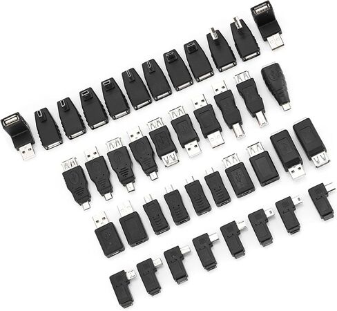 40 Pack USB2.0 محولات الزاوية Mini Micro Male Enderters Connectors High Speed ​​Tools in Saudi Arabia