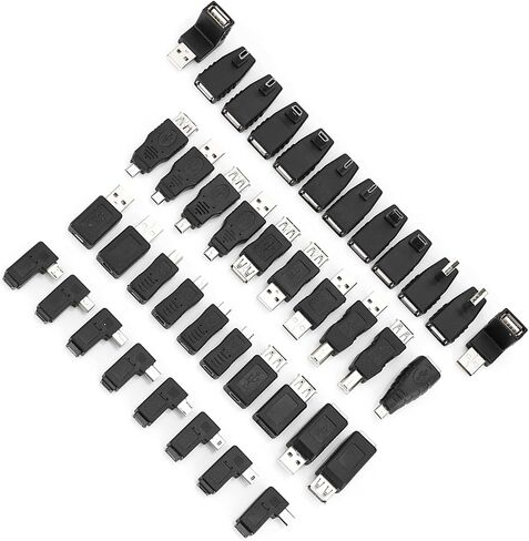 40 Pack USB2.0 محولات الزاوية Mini Micro Male Enderters Connectors High Speed ​​Tools in Saudi Arabia