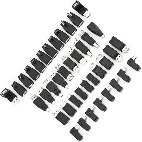 40 Pack USB2.0 محولات الزاوية Mini Micro Male Enderters Connectors High Speed ​​Tools in Saudi Arabia