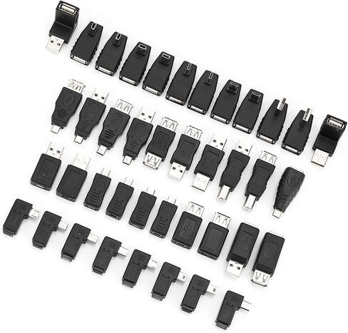 40 Pack USB2.0 محولات الزاوية Mini Micro Male Enderters Connectors High Speed ​​Tools in Saudi Arabia