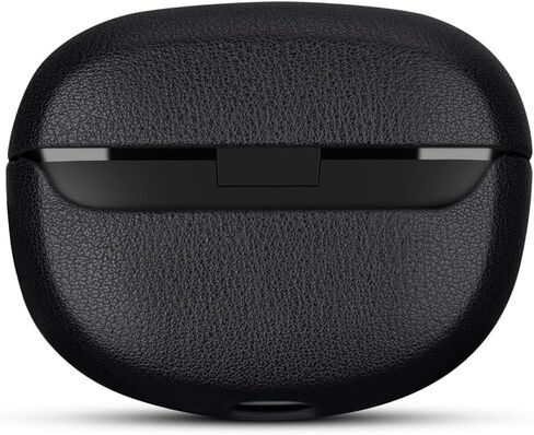 LOPIE Designed for Bose Ultra Leather Case Cover, Handmade Case Fully-Wrapped with Top Grain Leather, Protective Hard Shell Cover for Bose Ultra Open Earbuds - Black in Kuwait