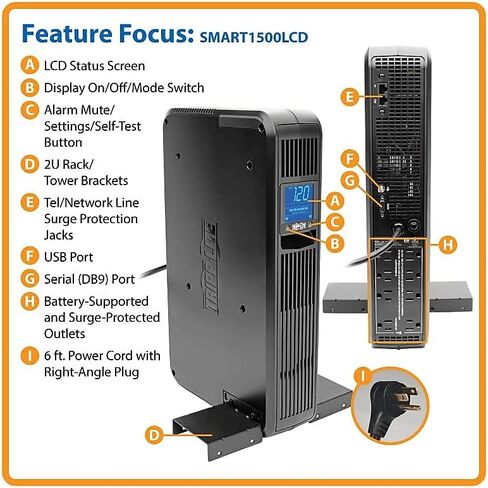 Tripp lite trpomni900lcd (Omni900lcd) 900Va Digital AVR UPS LCD 120V in Saudi Arabia