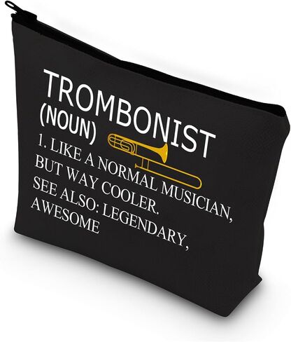 BDPWSS Trombone Player Gift Trombonist Makeup Bag Trombone Musician Gift Music Instrument Gift Orchestra Music Lover Gift (Trombonist noun) in Saudi Arabia