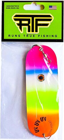 RTF - 2" Glow Eye Hoochies - 4.5" Dodgers - Trout Kokanee Salmon Tackle - Kits (2PK - Sunrise Splash UV Dodger) in Saudi Arabia