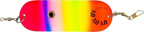 RTF - 2" Glow Eye Hoochies - 4.5" Dodgers - Trout Kokanee Salmon Tackle - Kits (2PK - Sunrise Splash UV Dodger) in Saudi Arabia