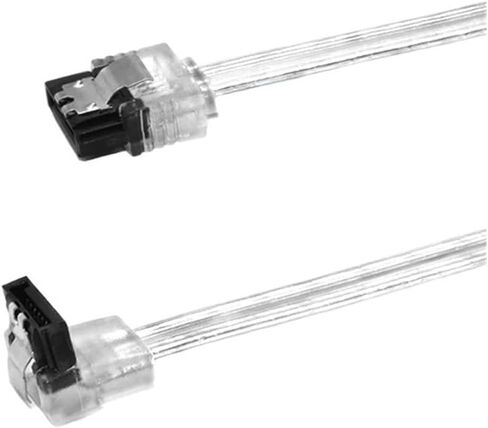 10 سم 30 سم 50 سم 70 سم 1M SATA 6 جيجابايت/ثانية ، 90 درجة إلى 180 درجة SATA III 6GB/S كابل البيانات مع الوردي الشفاف (70 سم) in Kuwait