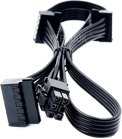 6Pin to 3X SATA Angled SSD HDD Power Cable for RM650i RM750i RM850i RM1000i RM-i TY>pe 4 Modular Powers, 18AWG 50+15+15CM in Saudi Arabia