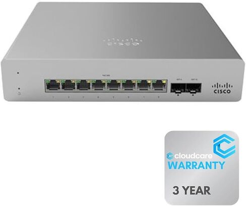 MS120-8FP-HW MS120-8FP 8 PORT POE+ CLOOD MAGNING SWITCH (MS120-8FP-HW) | 124W POE الميزانية | بلا مروحة | ابق محميًا مع ضمان ACE لمدة 3 سنوات (لا يوجد ترخيص) in Saudi Arabia