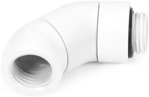 Alphacool Eiszapfen Angled Adaptor Double-45° Rotatable G1/4 Outer Thread to G1/4 Inner Thread - White (17628) in Saudi Arabia