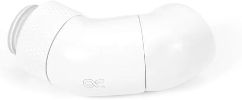 Alphacool Eiszapfen Angled Adaptor Double-45° Rotatable G1/4 Outer Thread to G1/4 Inner Thread - White (17628) in Saudi Arabia